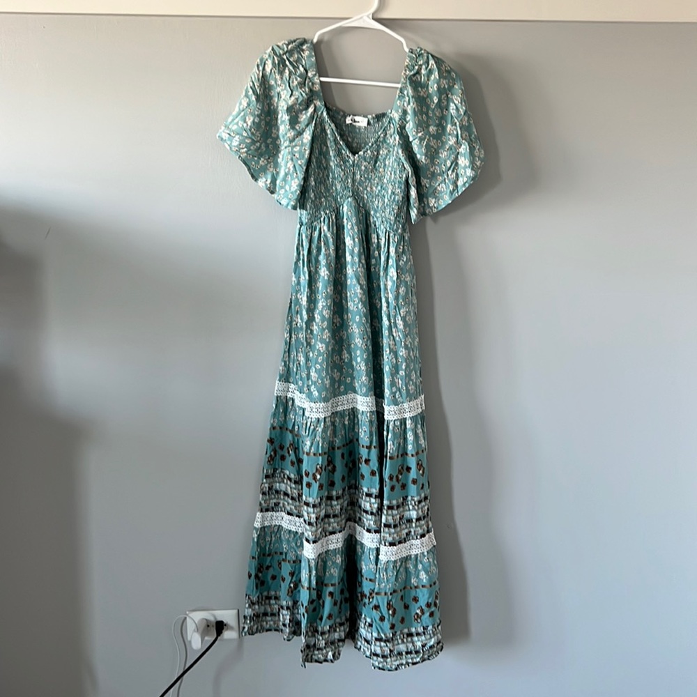 Peasant Style Maxi Dress